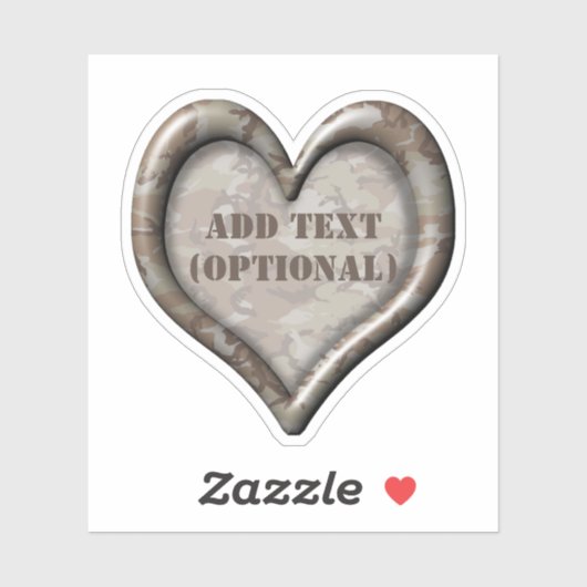 Heart Desert Camouflage Aufkleber (Blatt)