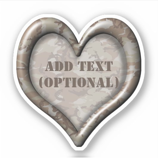 Heart Desert Camouflage Aufkleber (Vorderseite)