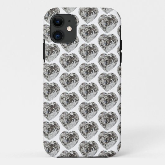 Heart Diamond Case-Mate iPhone Hülle (Rückseite)