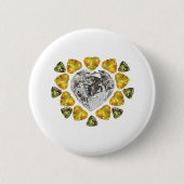 Heart Diamond Gemstone Art Button (Vorderseite)