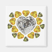 Heart Diamond Gemstone Art Magnet (Vorne)