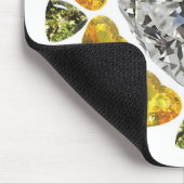 Heart Diamond Gemstone Art Mousepad (Ecke)