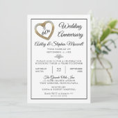 Heart Diamonds 60th Wedding Anniversary Party Einladung (Stehend Vorderseite)