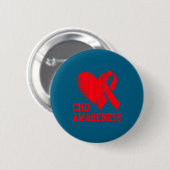 Heart Disease Awareness  Button (Vorne & Hinten)