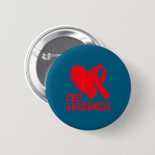 Heart Disease Awareness  Button (Vorne & Hinten)