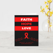 Heart Disease Awareness Faith Hope Love Design Karte (Gelbe Blume)
