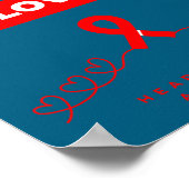 Heart Disease Awareness Faith Hope Love Design  Poster (Ecke)