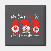 Heart Disease Awareness Gnome  Magnet (Vorne)