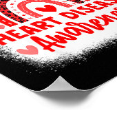 Heart Disease Awareness Heart Month Rainbow Heart Poster (Ecke)