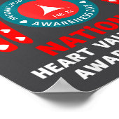 Heart Disease Awareness - Heart Valve Disease Awar Poster (Ecke)