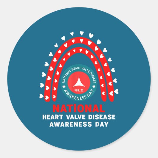 Heart Disease Awareness - Heart Valve Disease Awar Runder Aufkleber (Vorderseite)