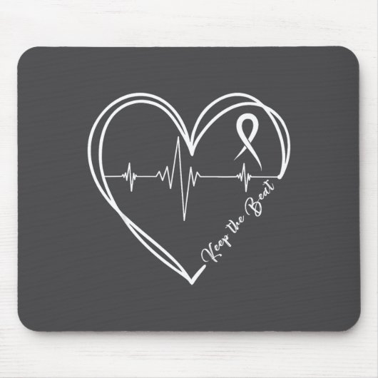 Heart Disease Awareness Heartbeat Chd Wear Red Hea Mousepad (Vorne)