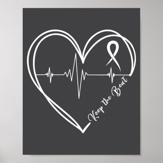 Heart Disease Awareness Heartbeat Chd Wear Red Hea Poster (Vorne)