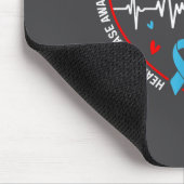 Heart Disease Awareness Heartbeat Survivor Warrior Mousepad (Ecke)