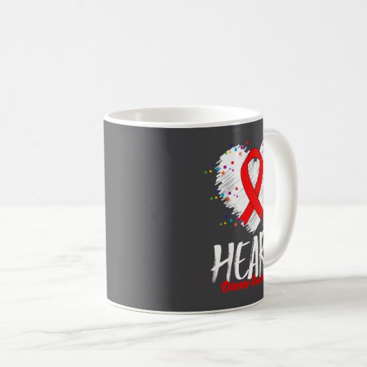 Heart Disease Awareness  Kaffeetasse (VorderseiteRechts)