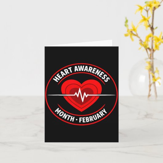 Heart Disease Awareness  Karte (Gelbe Blume)