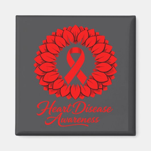 Heart Disease Awareness  Magnet (Vorne)