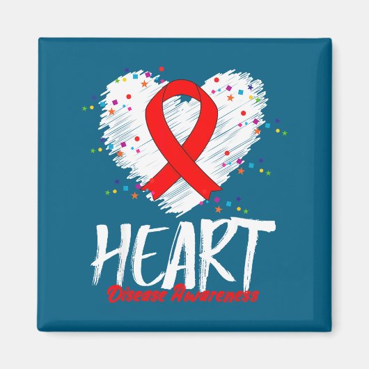 Heart Disease Awareness  Magnet (Vorne)