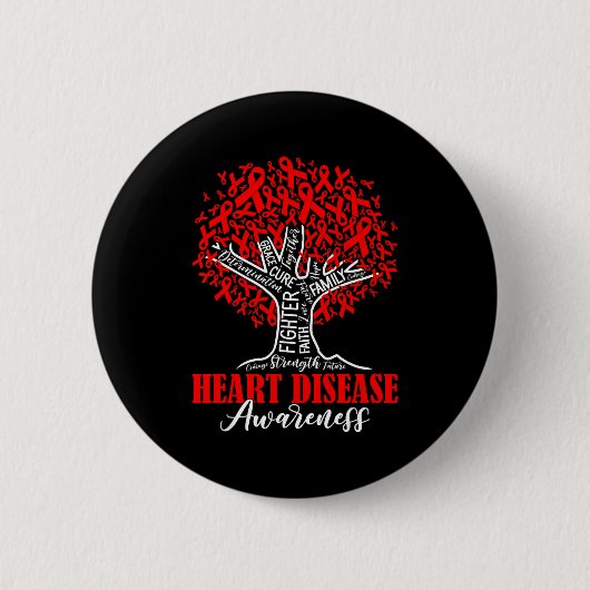 Heart Disease Awareness Month Fighter Tree With Re Button (Vorderseite)