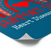 Heart Disease Awareness Month Open Heart Diseases  Poster (Ecke)