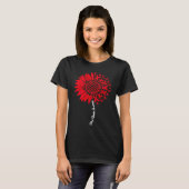 Heart Disease Awareness Month Sunflower For Women  T-Shirt (Vorne ganz)