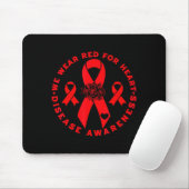 Heart Disease Awareness Mousepad (Mit Mouse)