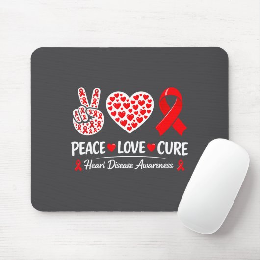 Heart Disease Awareness  Mousepad (Mit Mouse)