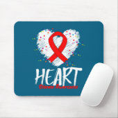Heart Disease Awareness  Mousepad (Mit Mouse)