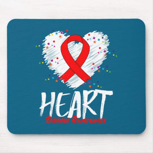 Heart Disease Awareness  Mousepad (Vorne)