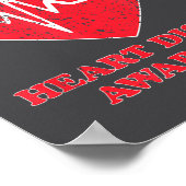 Heart Disease Awareness -national Wear Red Shirt D Poster (Ecke)