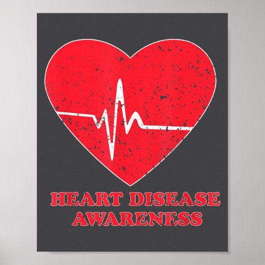 Heart Disease Awareness -national Wear Red Shirt D Poster (Vorne)