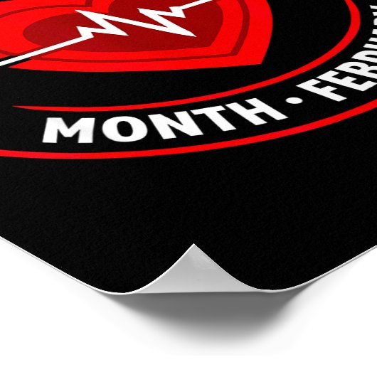 Heart Disease Awareness  Poster (Ecke)