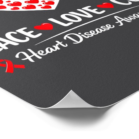 Heart Disease Awareness  Poster (Ecke)