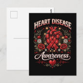 Heart Disease Awareness Postkarte (Vorne/Hinten)