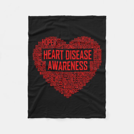 Heart Disease Awareness Red Heart Gift February We Fleecedecke (Vorderseite)