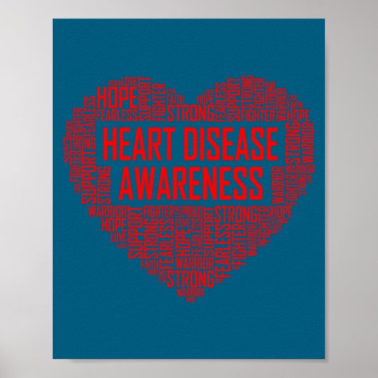Heart Disease Awareness Red Heart Gift February We Poster (Vorne)
