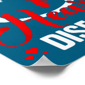 Heart Disease Awareness Red Heart Tackle Heart Dis Poster (Ecke)