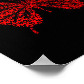 Heart Disease Awareness Red Ribbon &amp; Heart Hea Poster (Ecke)