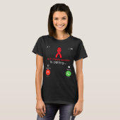 Heart Disease Awareness Red Ribbon Heart Attack Su T-Shirt (Vorne ganz)