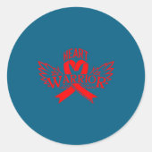 Heart Disease Awareness  Runder Aufkleber (Vorderseite)