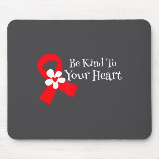 Heart Disease Awareness Shirt Heart Health Month Mousepad (Vorne)