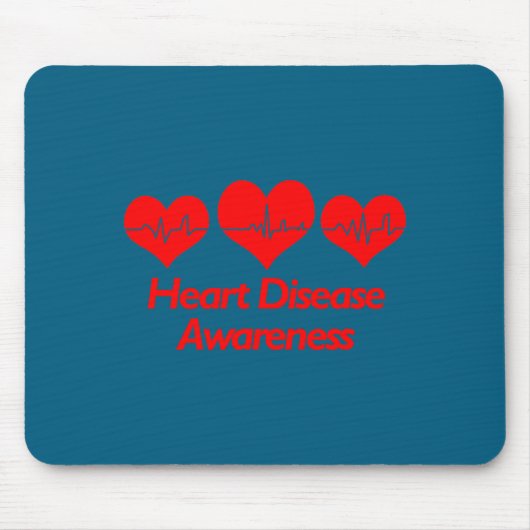 Heart Disease Awareness Shirt - Heart Health Mousepad (Vorne)