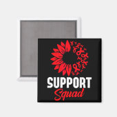 Heart Disease Awareness Support Squad Stroke Blood Magnet (Vorderseite/Rückseite)