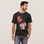 Heart Disease Cute Elephant With Sunflower And Red T-Shirt (Vorne ganz)