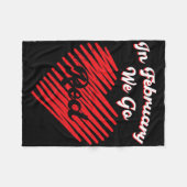 Heart Disease February Wear Red Heart Disease Awar Fleecedecke (Vorderseite (Horizontal))