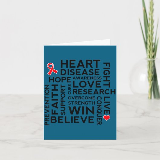Heart Disease Month Suprt Walk Tee  Karte (Vorderseite)