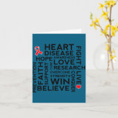 Heart Disease Month Suprt Walk Tee  Karte (Gelbe Blume)