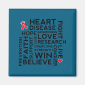 Heart Disease Month Suprt Walk Tee Magnet (Vorne)