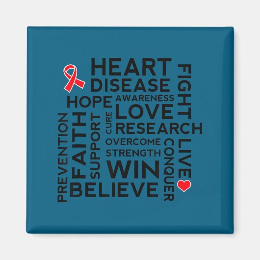 Heart Disease Month Suprt Walk Tee  Magnet (Vorne)