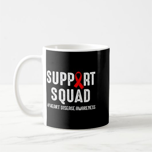 Heart Disease Warrior Support Squad Heart Disease Kaffeetasse (Links)